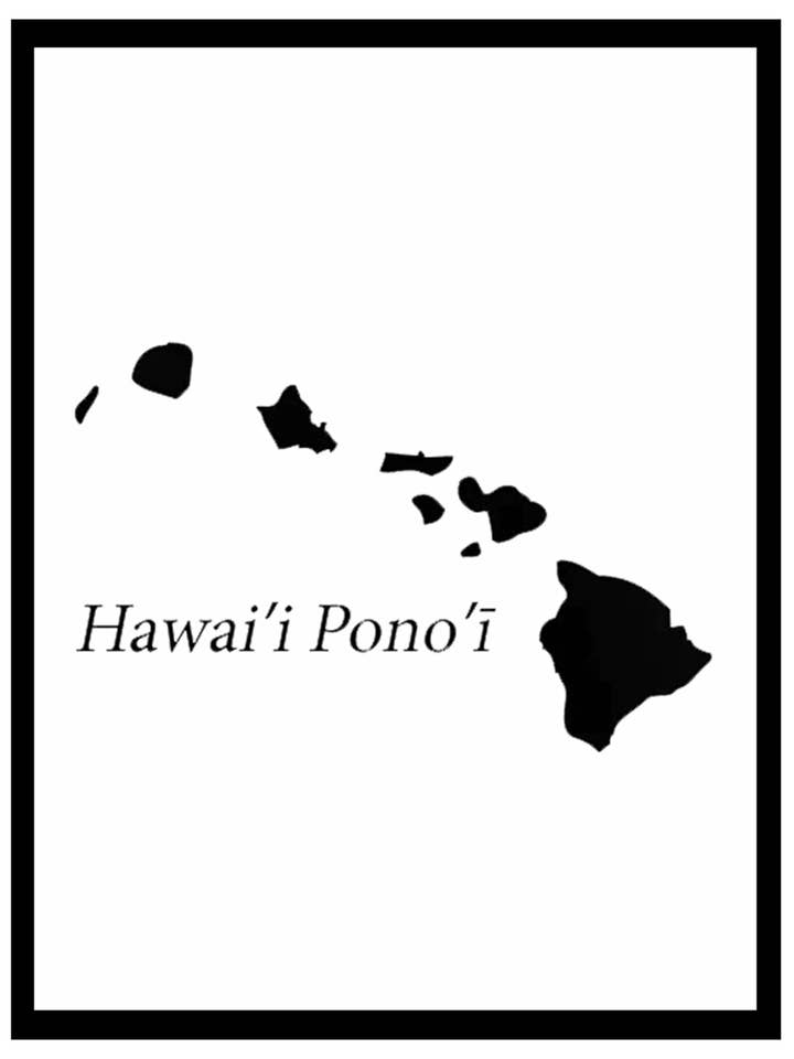 Hawaii Pono'i - Hawaiian Anthem & Map for wholesale by Just Write Arts