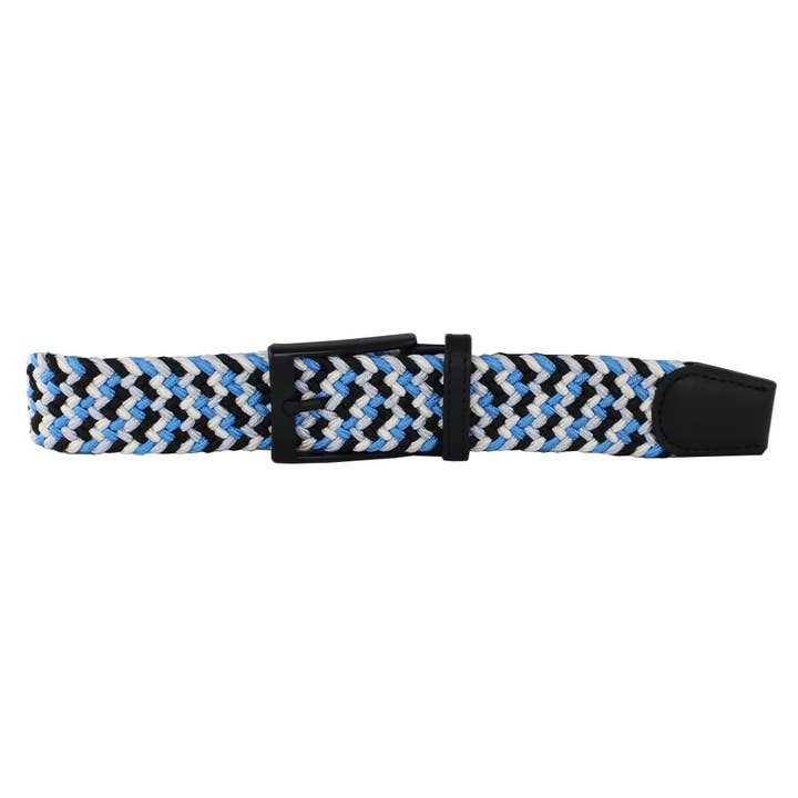 Ceinture élastique noire, blanche, bleu fluo et argent pour la vente par DIBI