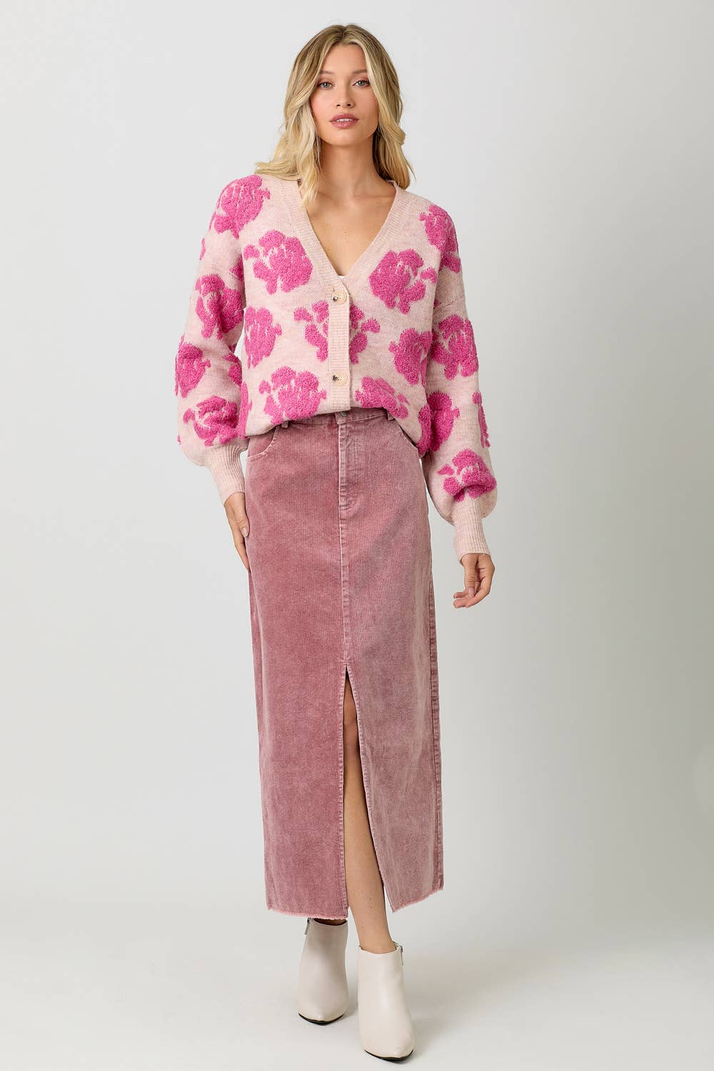 Mystree - Wholesale Skirt - Women's - 60742 Washed Front Slit Corduroy Skirt10