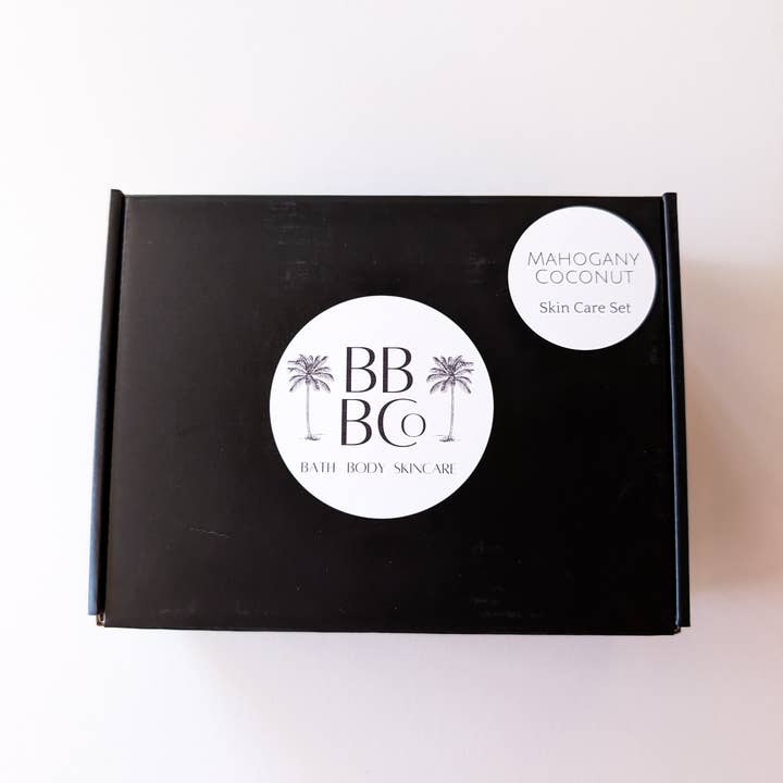 Beachy Bubbles Bath Co - Wholesale Bath & Body Set - Men's - Mahogany Coconut Men's Skin Care Set 3