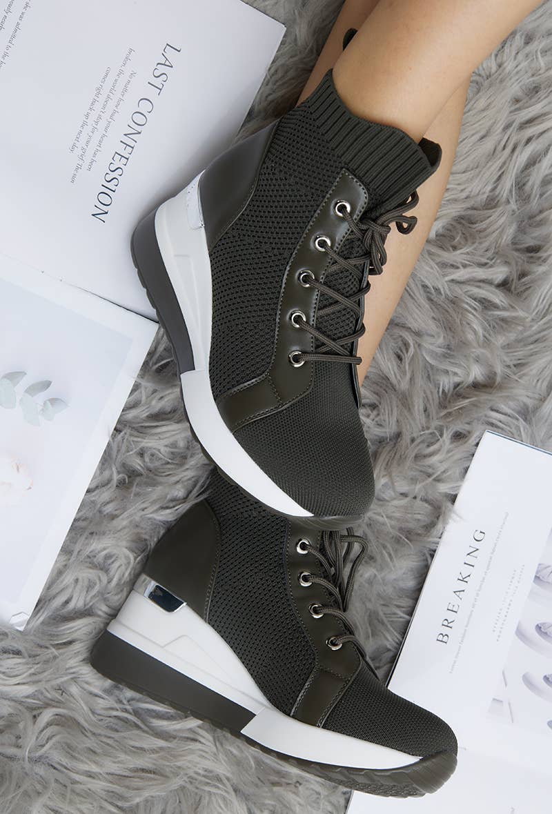 LADY GLORY - Wholesale Athletic Sneakers - Women's - Women's wedge sock sneakers9