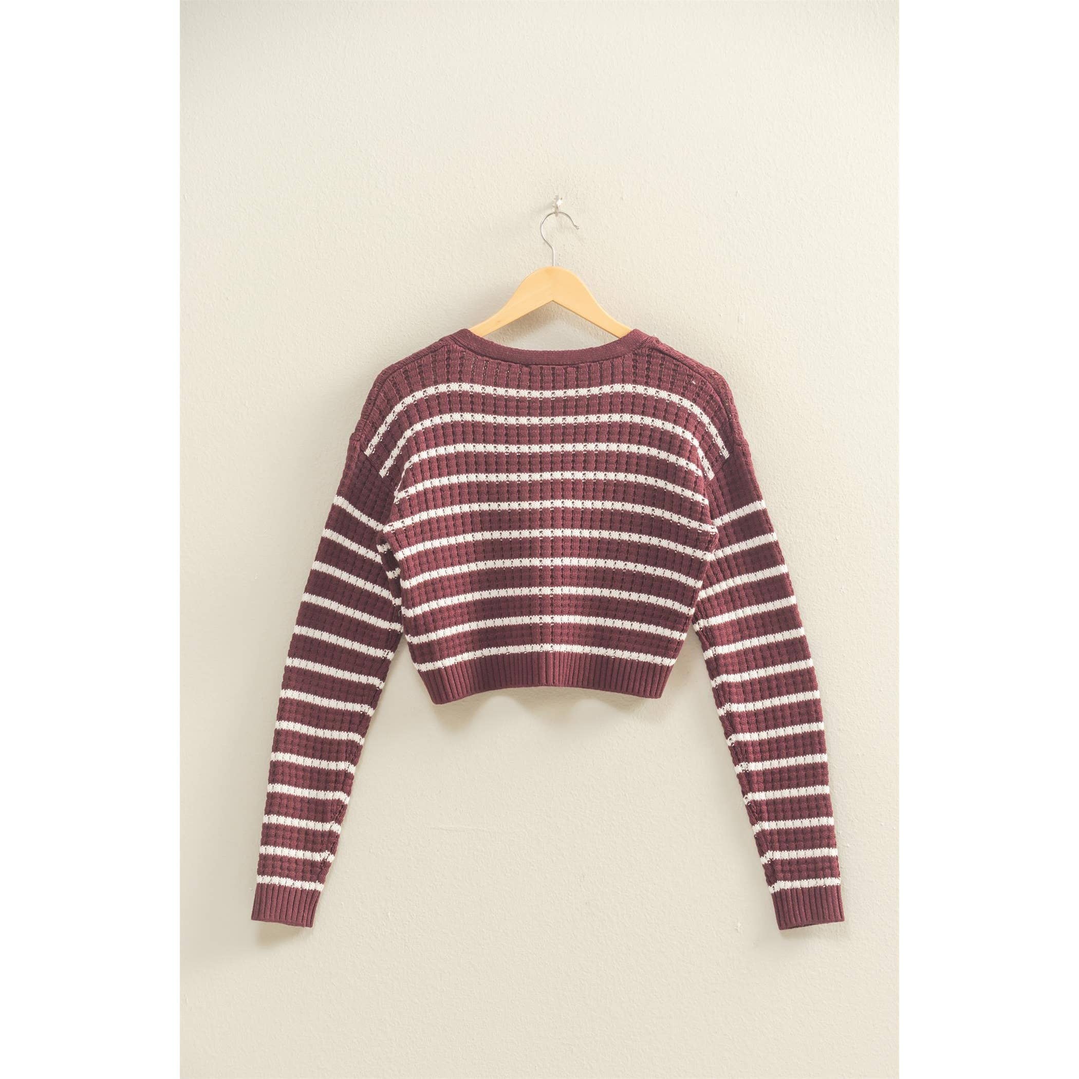 HYFVE - Vendita all'ingrosso Cardigan - Donna - Cardigan a righe con maniche lunghe e bottoni5