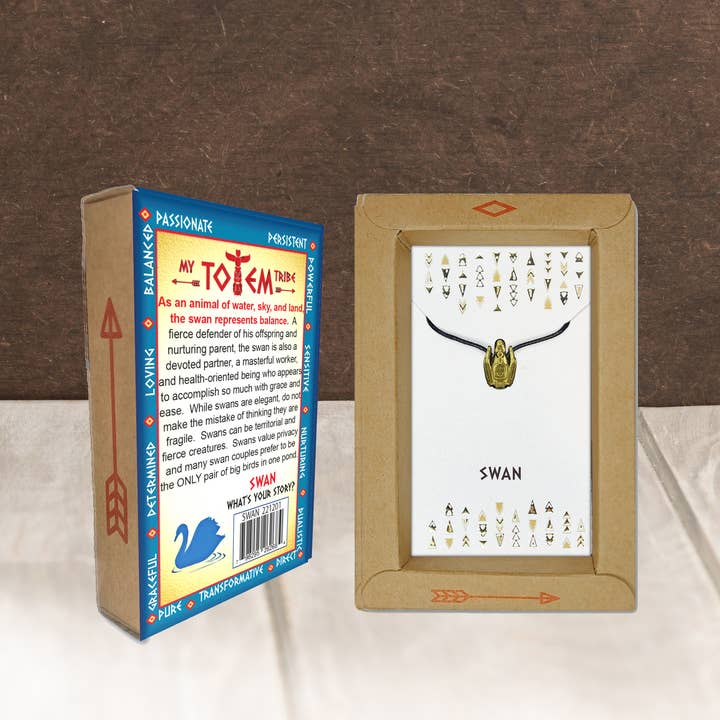 My Totem Tribe – Colar pingente/pendente por atacado – Colar de contas tribais Swan My Totem Tribe Spirit Animal2
