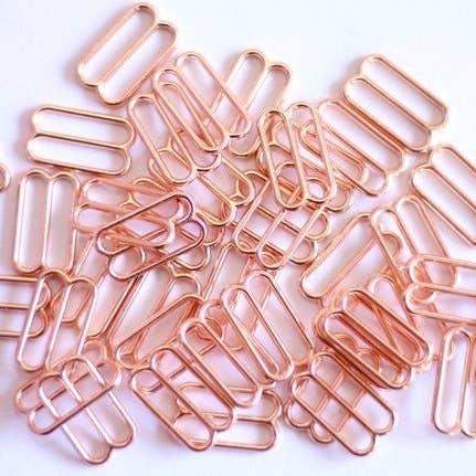Sliders in Rose Gold (nickel Free) for wholesale by Allied Trimmings