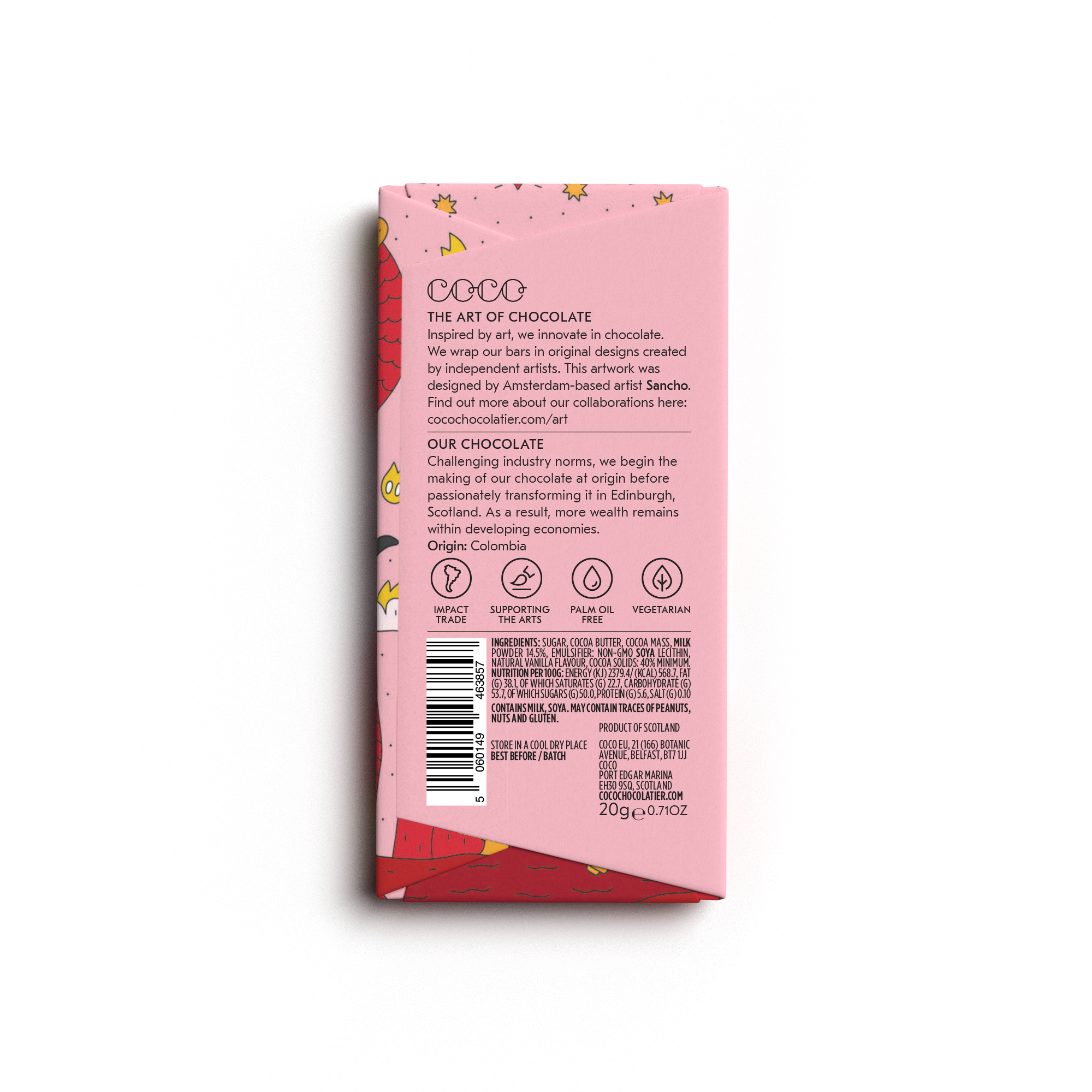 COCO Chocolatier [No duties when shipping to US!] - Wholesale Chocolate bar - Colombian Milk Mini Chocolate Bar (Pack of 24)4