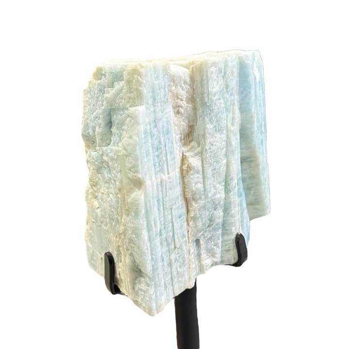 Rock Paradise - Wholesale Spiritual Stone/Crystal - Rough Aquamarine on Metal Stand - Large Crystal Decor -