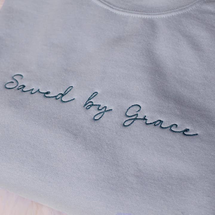 Sweat Saved By Grace pour la vente par Seraph Custom Creations