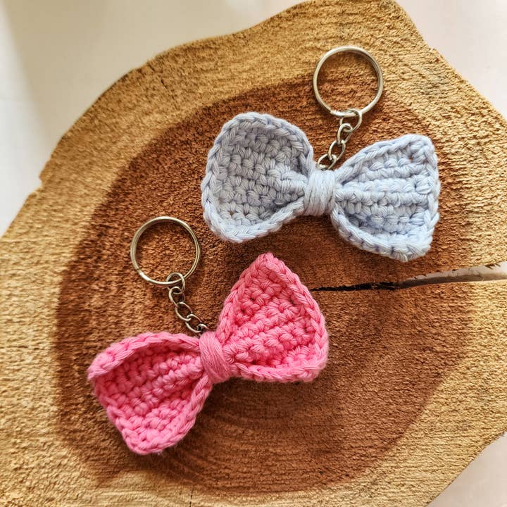 Handmade Bow Keychain | Cute Crochet Purse Charm for wholesale by Handmade By Uruba