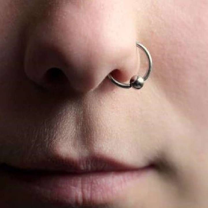 Sterling Silver Nose Ring with Ball for wholesale on Faire2