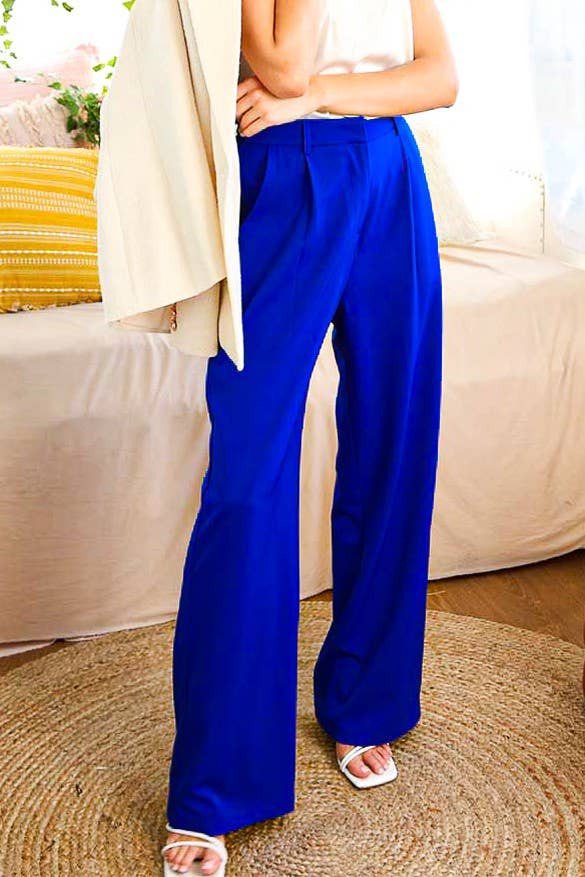 Vine & Love - Venta al por mayor Pantalones - Mujer - Pantalón de Pierna Ancha de Tiro Alto VP812411