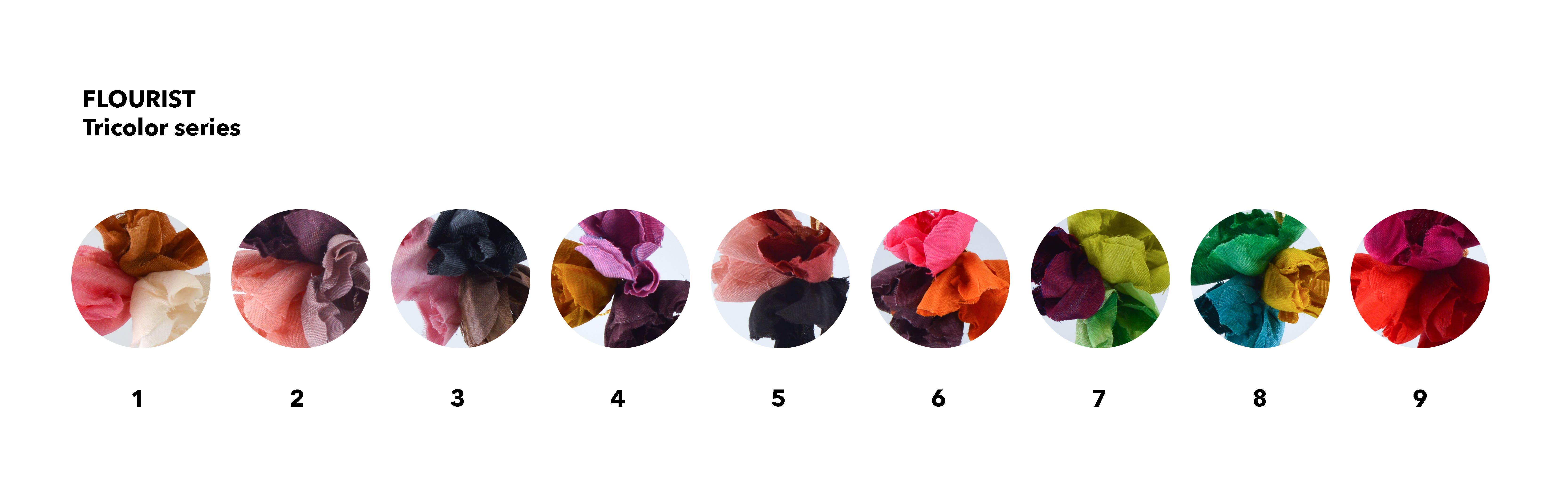 Chama Navarro - Wholesale Dangle Earrings - Flourist silk and Murano glass Tricolor earrings0