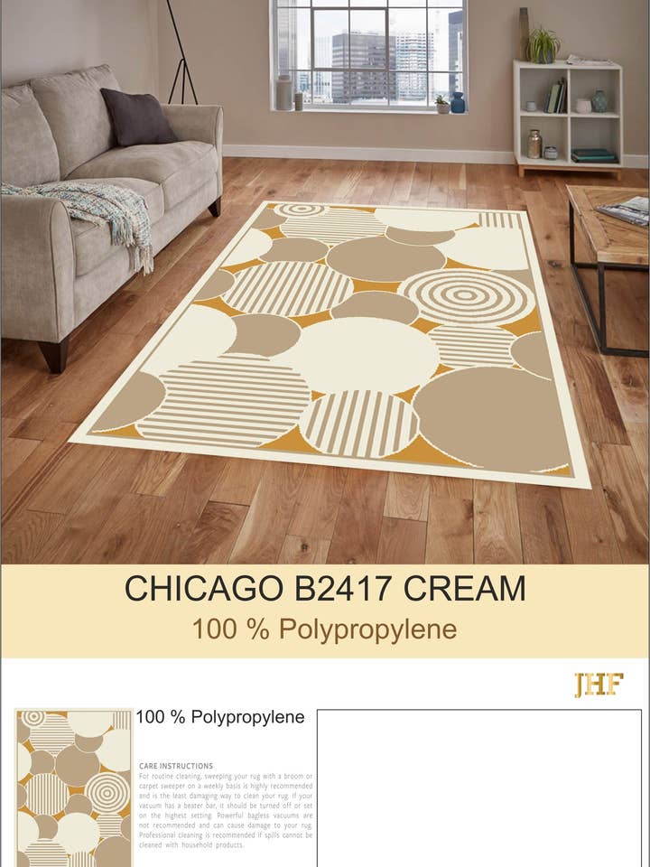 CHICAGO TÆPPE 0B2417 for engroshandel hos Jenin Home Furnishing Inc