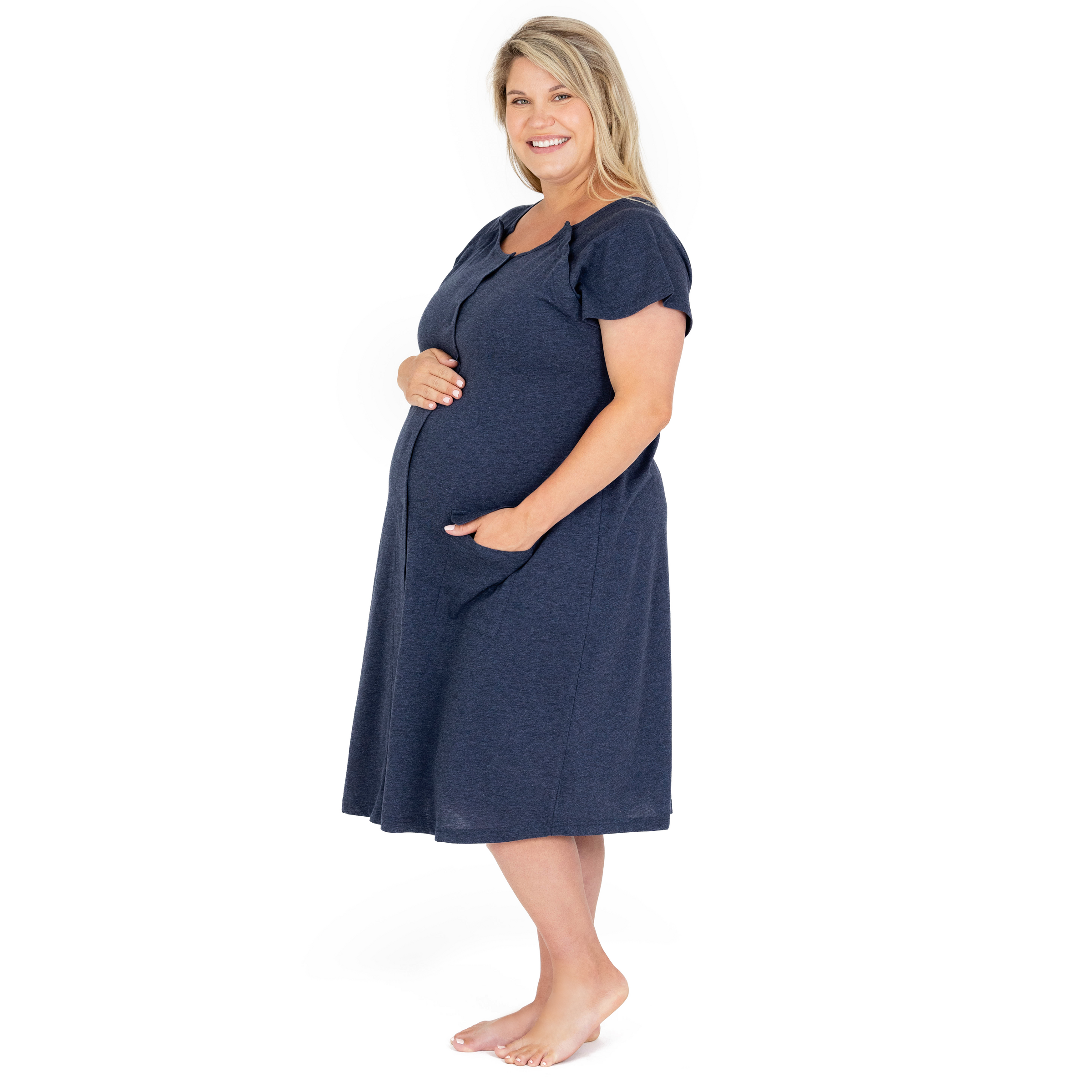 Kindred Bravely - Wholesale Dress - Maternity - 3 In 1 Universal Labor, Delivery & Nursing Gown8