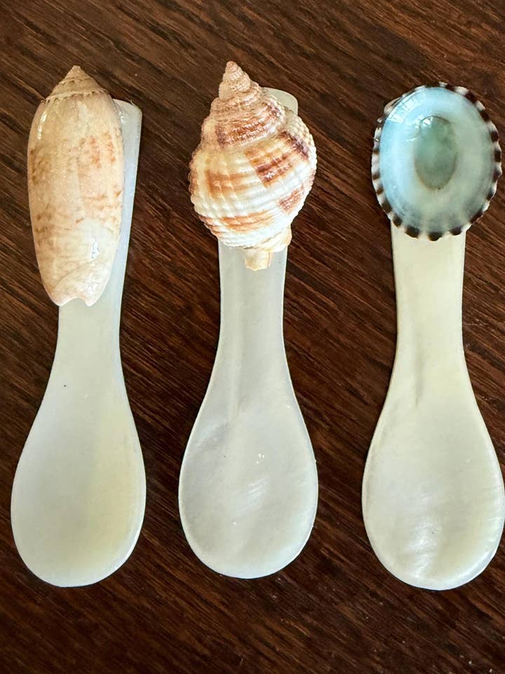 Mother of Pearl Spoons for Caviar & Charcuterie Boards for wholesale by The Ornate Oyster