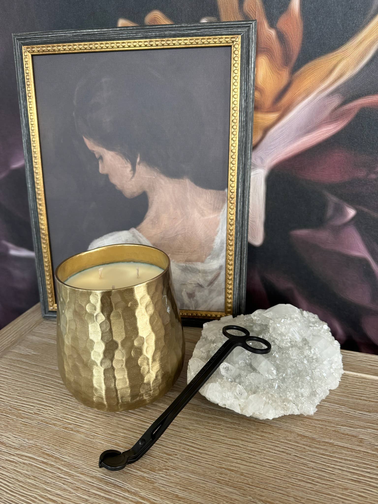 Unplug Soy Candles - Wholesale Jar/Filled Candle - Gold Hammered Soy Candle7