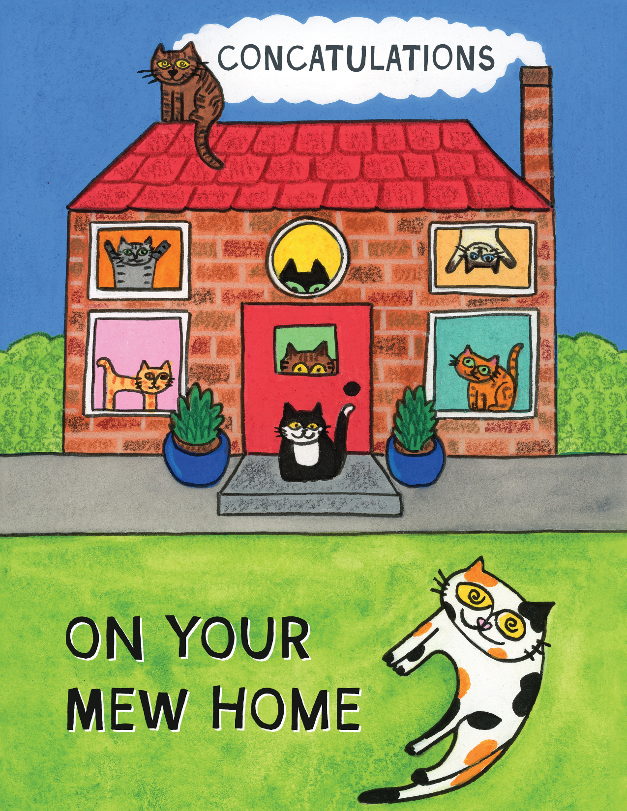 Over the Mewn - Wholesale Valentine's Day Card - 'ConCATulations On Your Mew Home' Card1