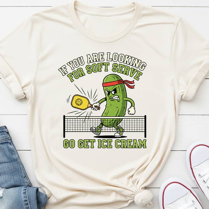Lustiges Pickleball-Shirt Wenn Sie nach Soft Serve suchen, gehen Sie für den Großhandel von PressPilotCo