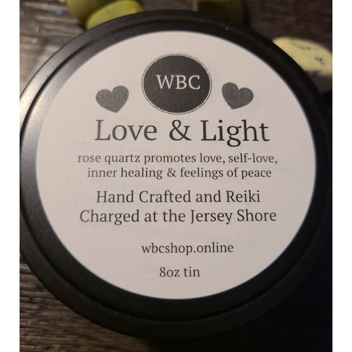 WBC Shops - Wholesale Jar/Filled Candle - Love and Light Soy Intention Candle, for Self Love4