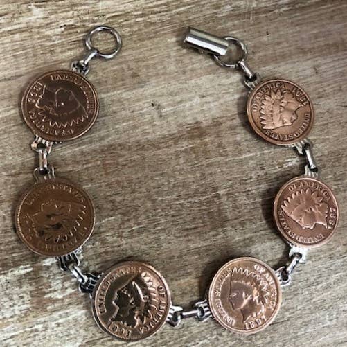 Indian Head Penny Classic Bracelet for wholesale by Lorraine Frances Jewelry