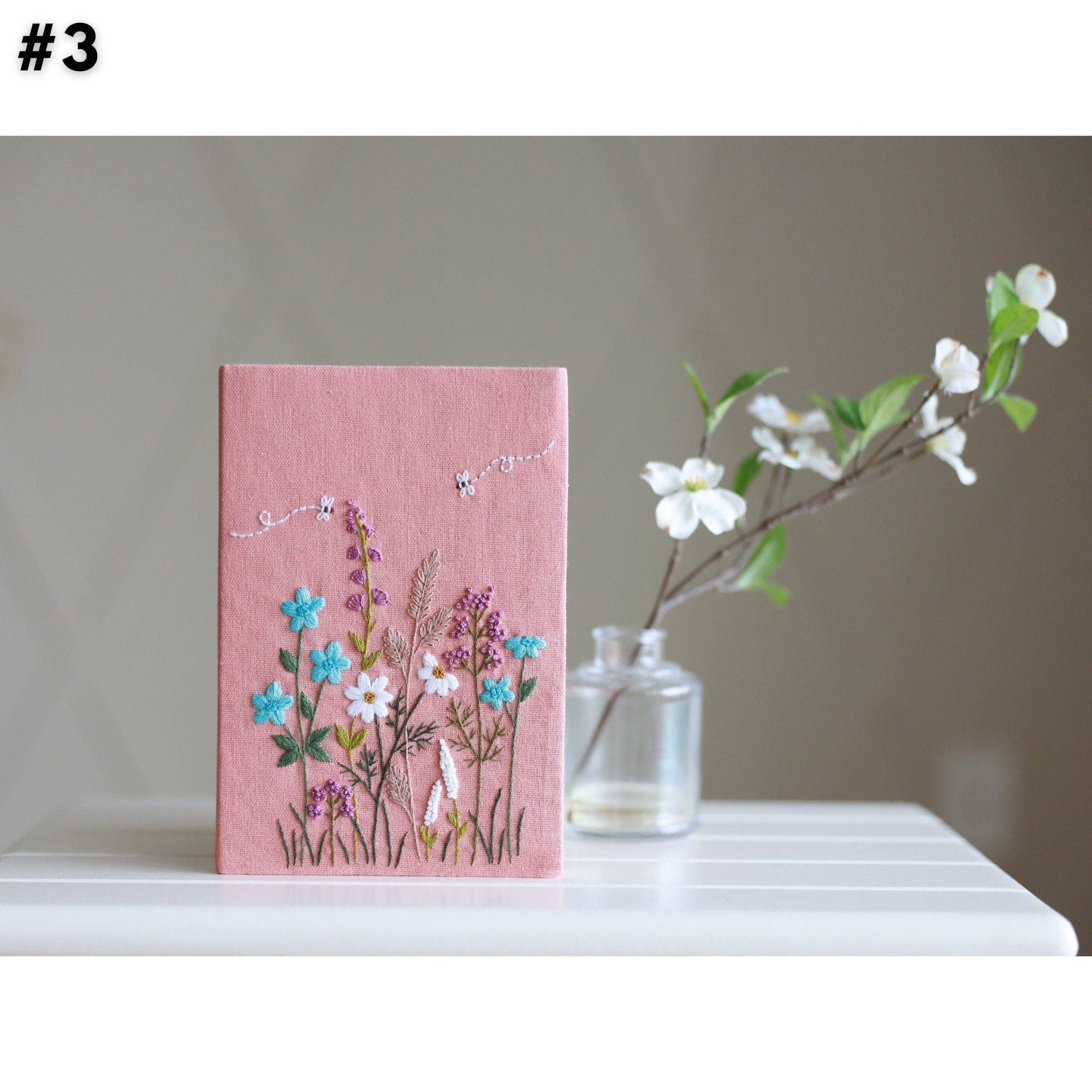 Finer Embroidery - Vendita all'ingrosso Quaderni - Quaderno Ricamato a Mano con Ricamo di Fiori1