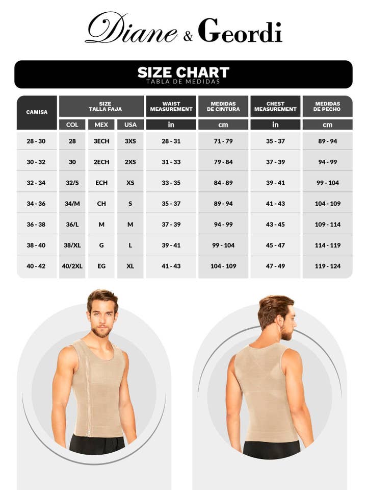 Lingerie Mart - Wholesale Tank Top - Men's - Diane & Geordi 2415 | Slimming Vest for Men / Powernet