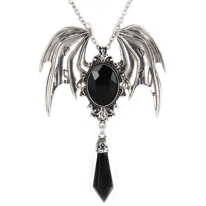 Tourtiwi – wholesale Pendant/charm necklace – Halloween Gothic Bat Wings Pendant Necklace2