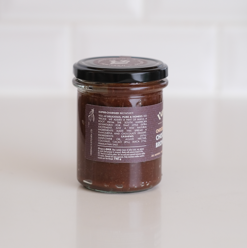 Verenas Kitchen LTD – Manteiga de frutos secos por atacado – Manteiga de Noz de Brownie de Chocolate1