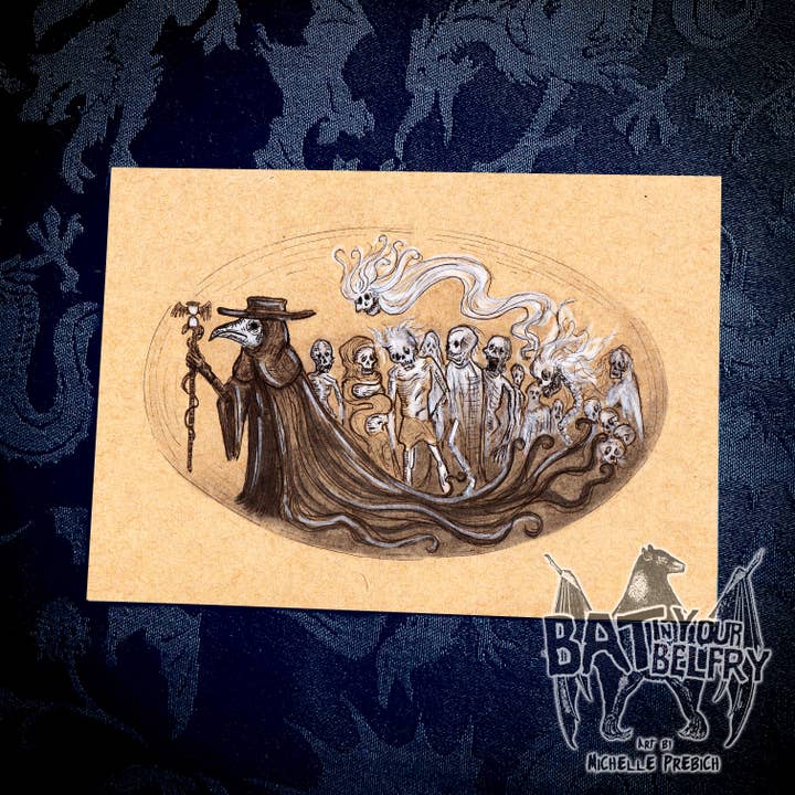 Plague Parade Art Print for wholesale by Bat In Your Belfry
