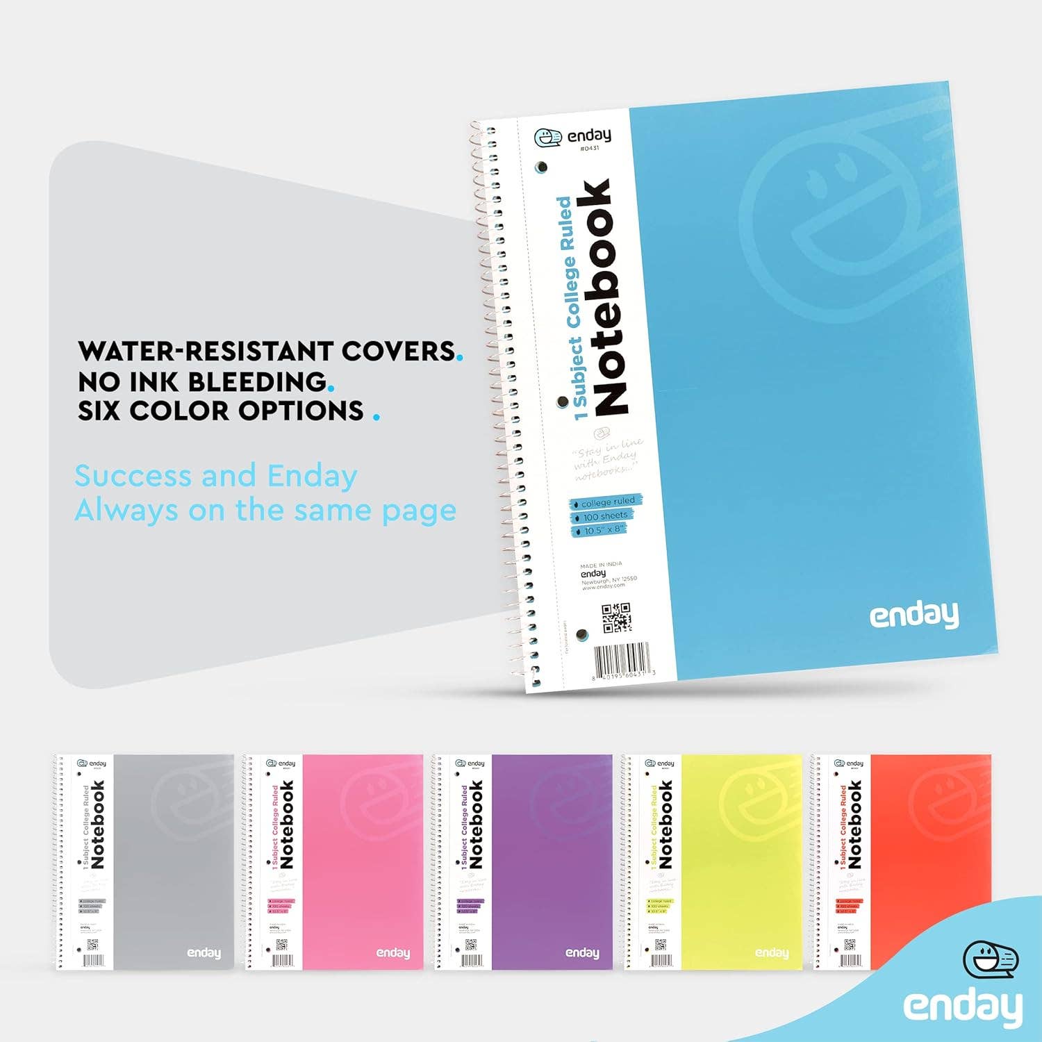 enday - Wholesale Notebook - Spiral Notebook W/R 1 Subject Hardcover 70 Sheets 36 PACK1