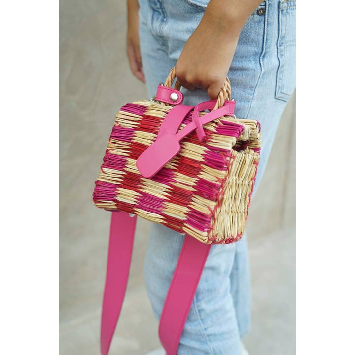 Red Pink Squares RITA - MINI for wholesale on Faire7