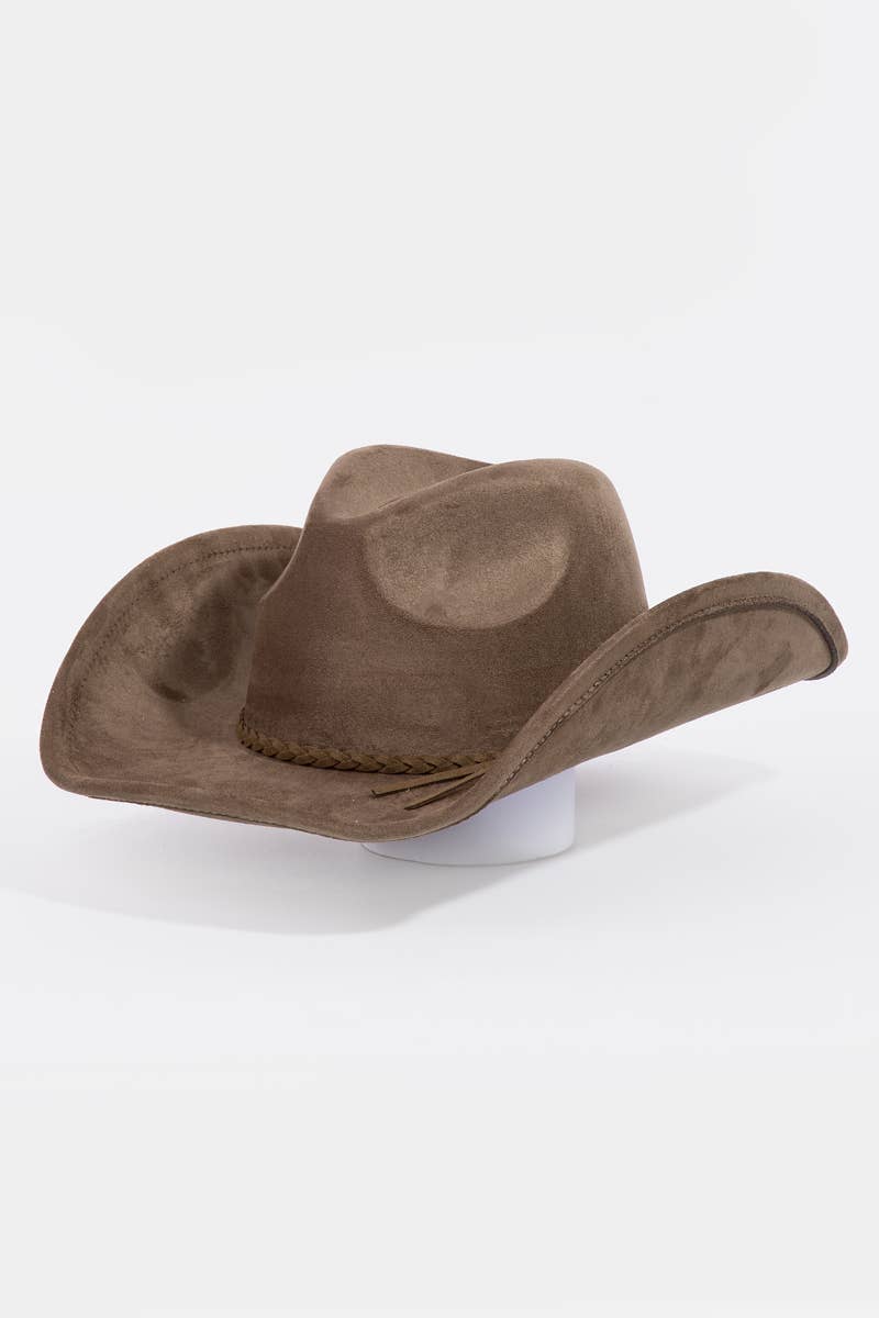 Collections by Fame Accessories - Wholesale Fedora - Women's - Rope Braid Strap Western Cowboy Hat6