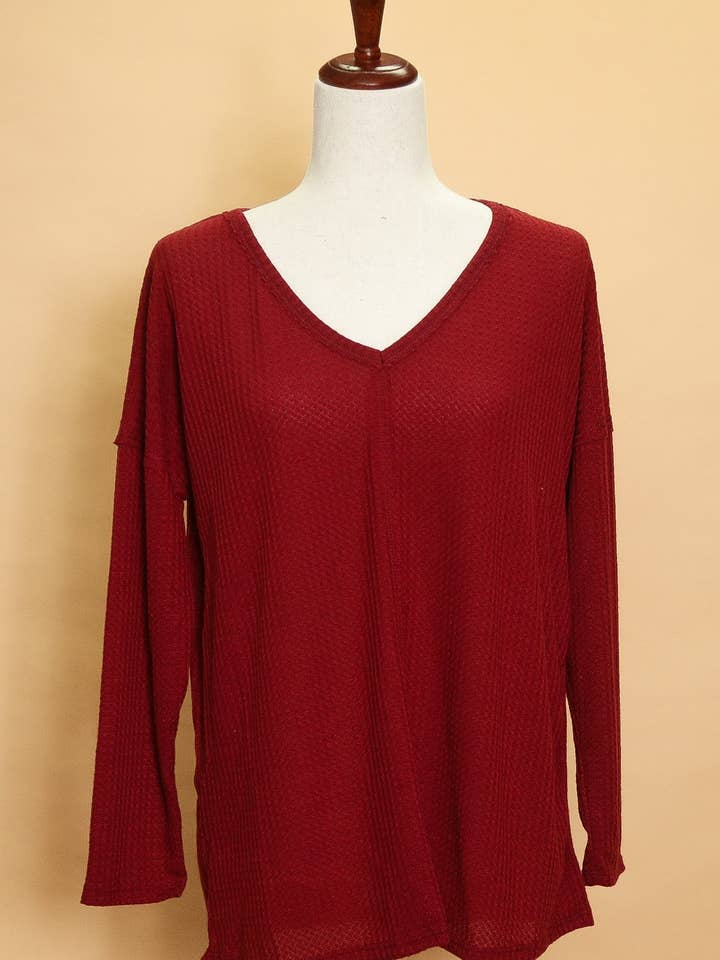 Thermal à col en V marron (5 pièces, taille moyenne uniquement) pour la vente par Promenade