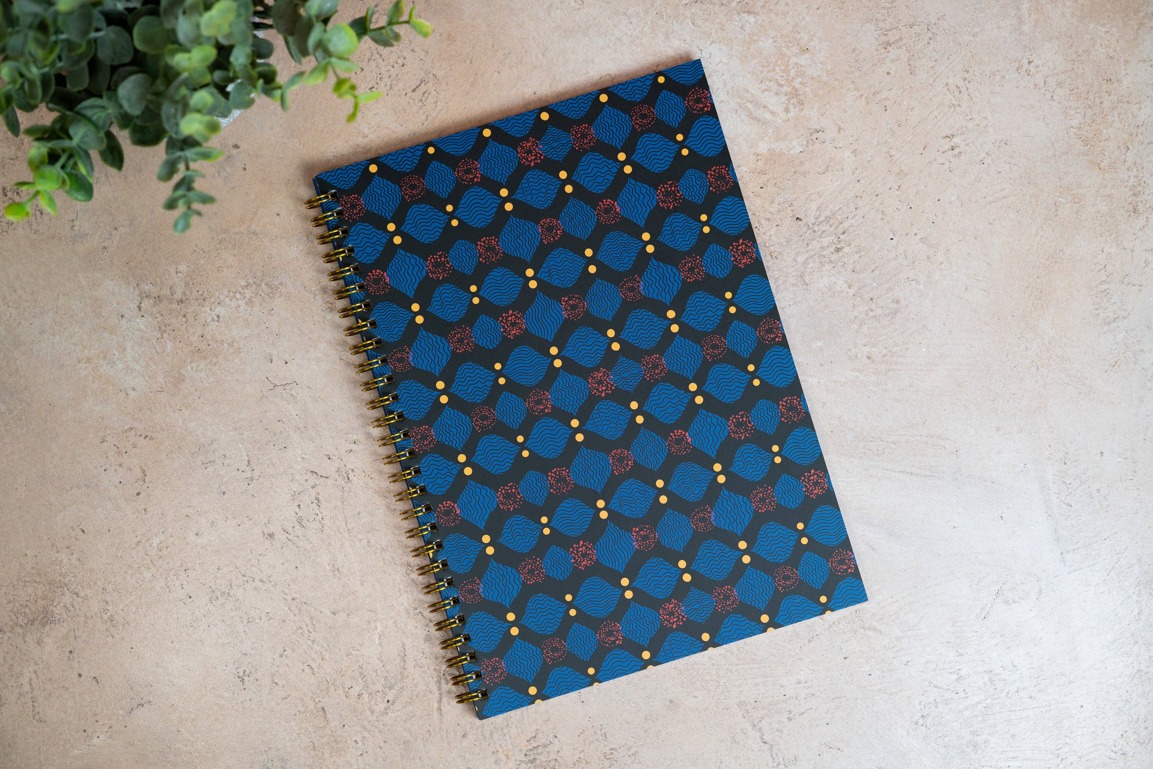 Pounded Yam Productions - Wholesale Notebook - African Print Soft Cover Spiral Notebook - X1
