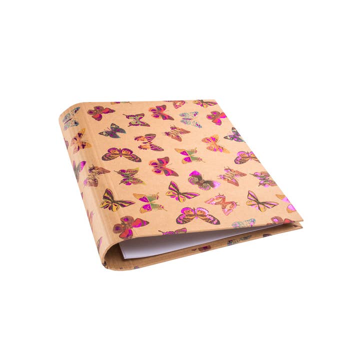 Namaste - Wholesale Binder - Foiled Butterfly Design Bound Ring Binder1