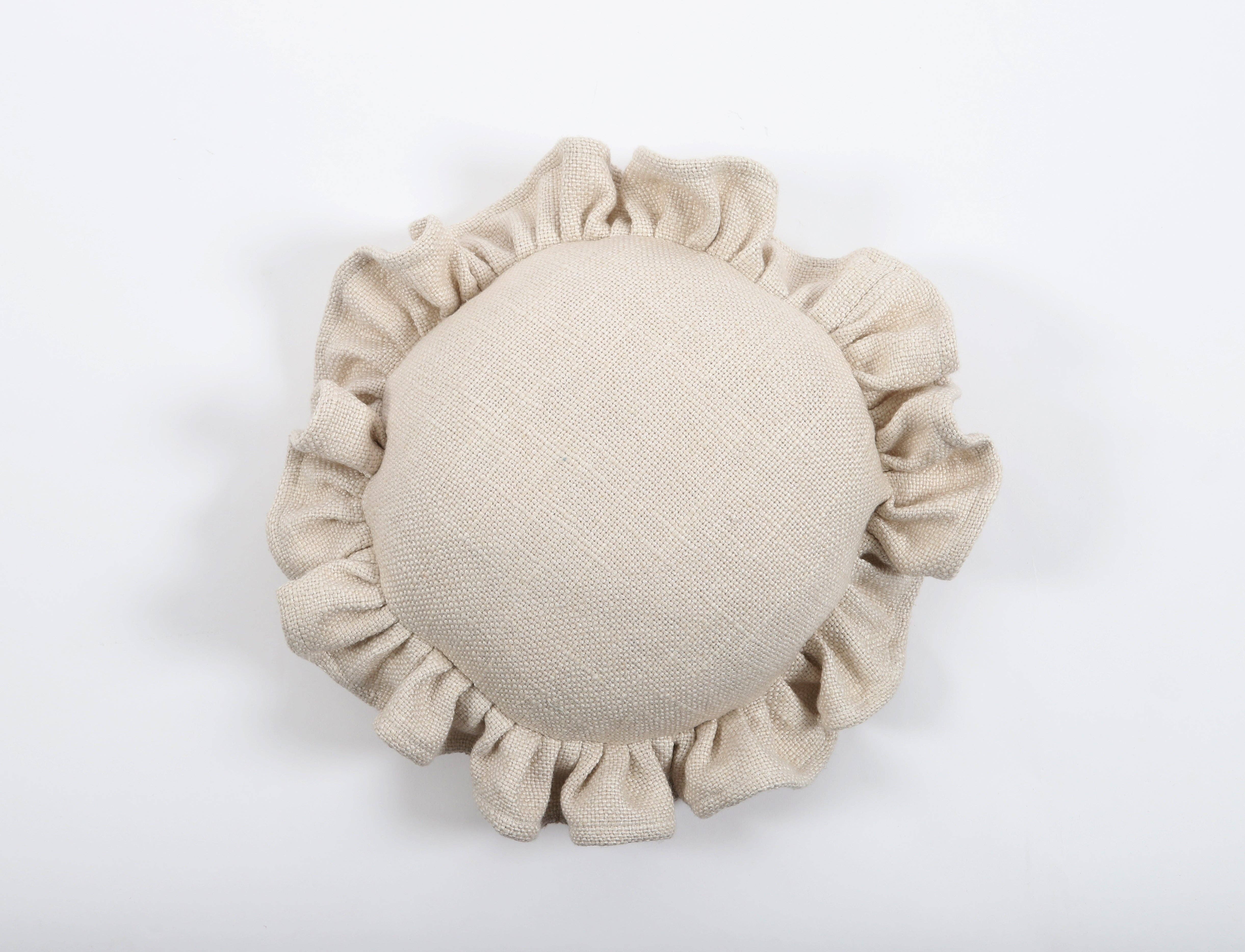 Co.House Designs - Wholesale Lumbar Pillow - Luxe Linen Ruffle Pillow5