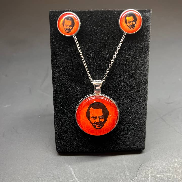 The Shining Sublimated Necklace & Earrings Set for wholesale by Dead Dave Designs