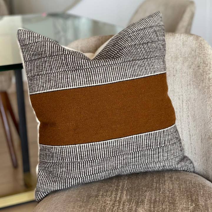 Brown & Camel Boho cushion for wholesale by Tupu Home
