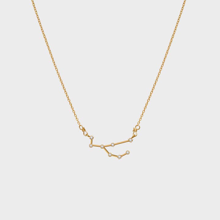 Virgo Constellation CZ Outline Necklace for wholesale by Thesis of Alexandria