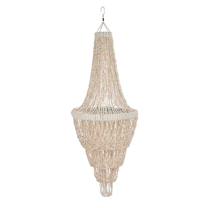 The Ocean Tower Shell Chandelier - Natural - L for wholesale by Bazar Bizar Living