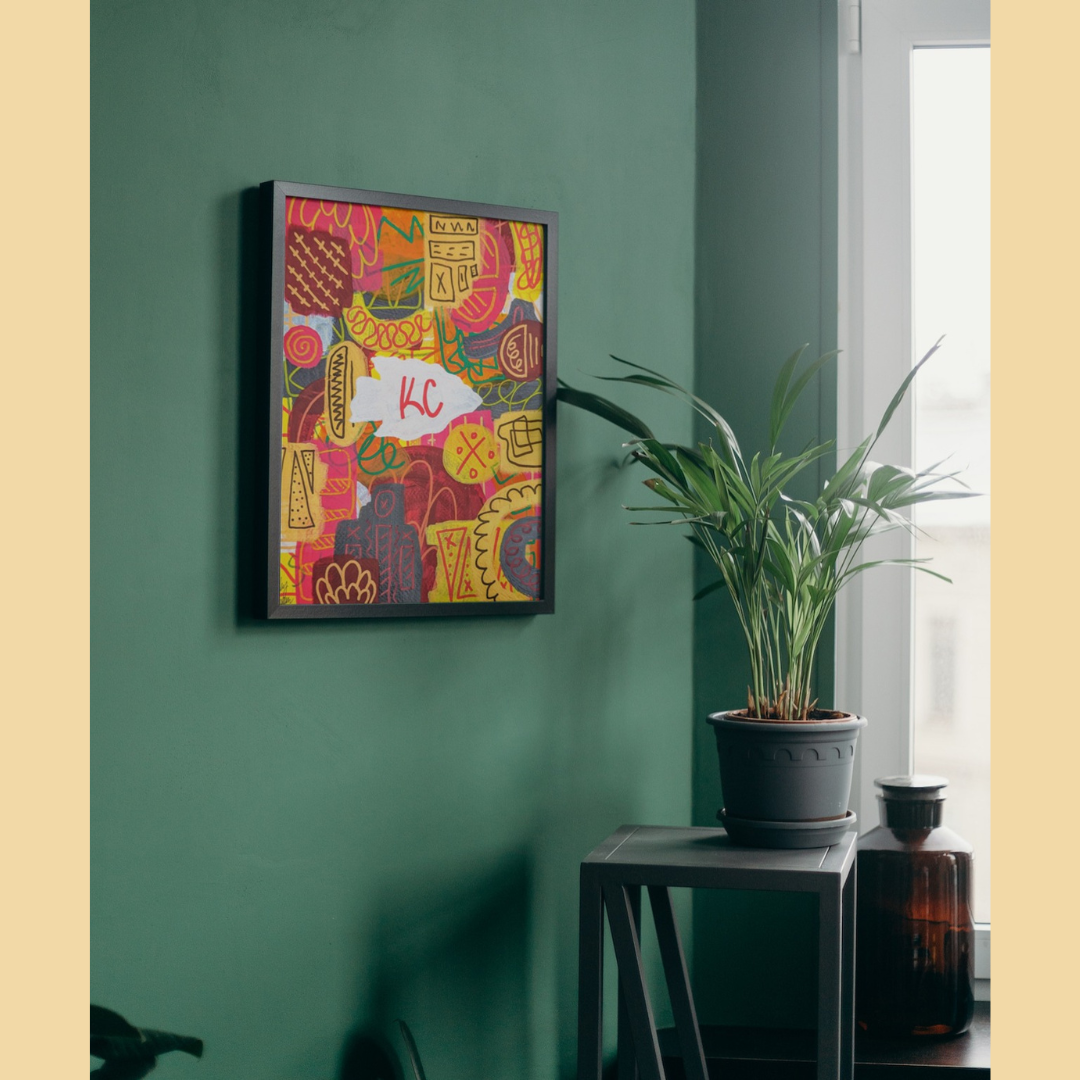 Ashley Laren Art - Wholesale Art Print - Kansas City Chiefs Super Bowl LVIII Abstract Art Print2