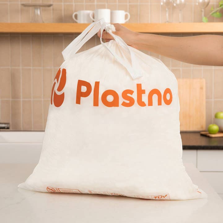 Plastno - Wholesale Trashcan/Trash Bin - Compostable Trash Bags 13 Gallon (30 Bags)3