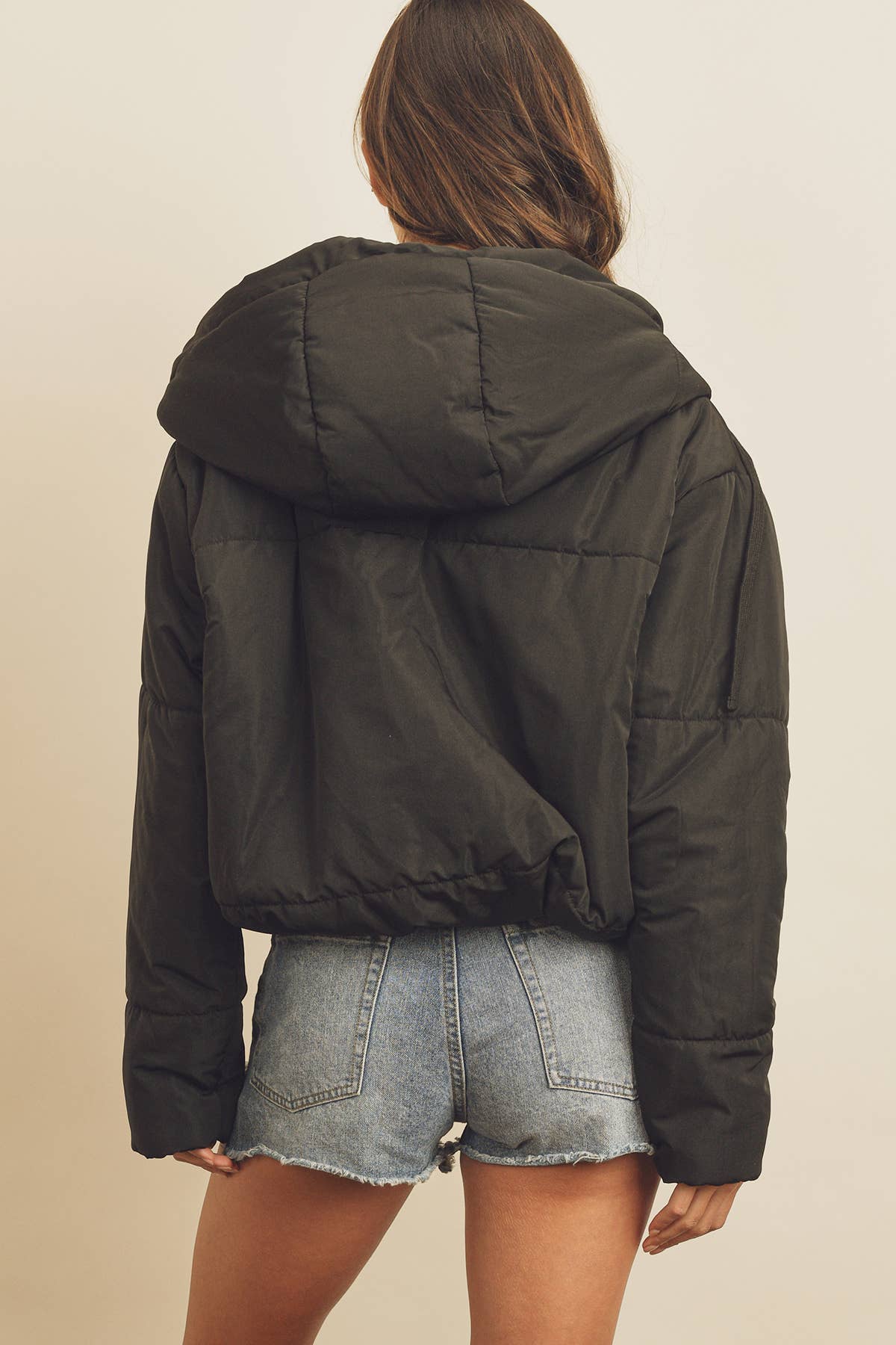 Dress Forum - Vente Doudoune – femme - Doudoune à capuche avec cordon de serrage FJ44246