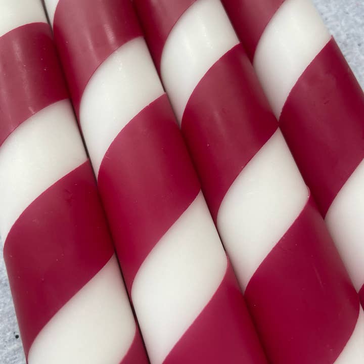 Wolkenreich - Wholesale Tapered Candle/Candlestick - Limited Edition | Swirl Bordeaux-Burgundy | Pack of 43