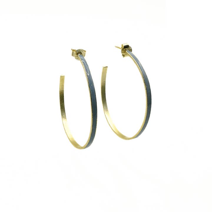 erin gray - Wholesale Hoop Earrings - Mykonos Enameled Hoop Earrings
