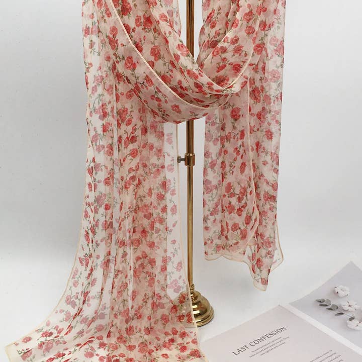 Funkyrel® Atzbranding Limited - Vente Écharpe – femme - Scarvii - Écharpe et Châle à Imprimé Floral