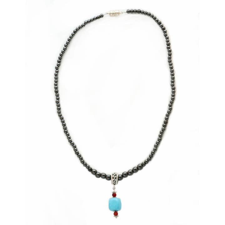 Collar magnético de turquesa y coral para venta al por mayor de Magnehealth