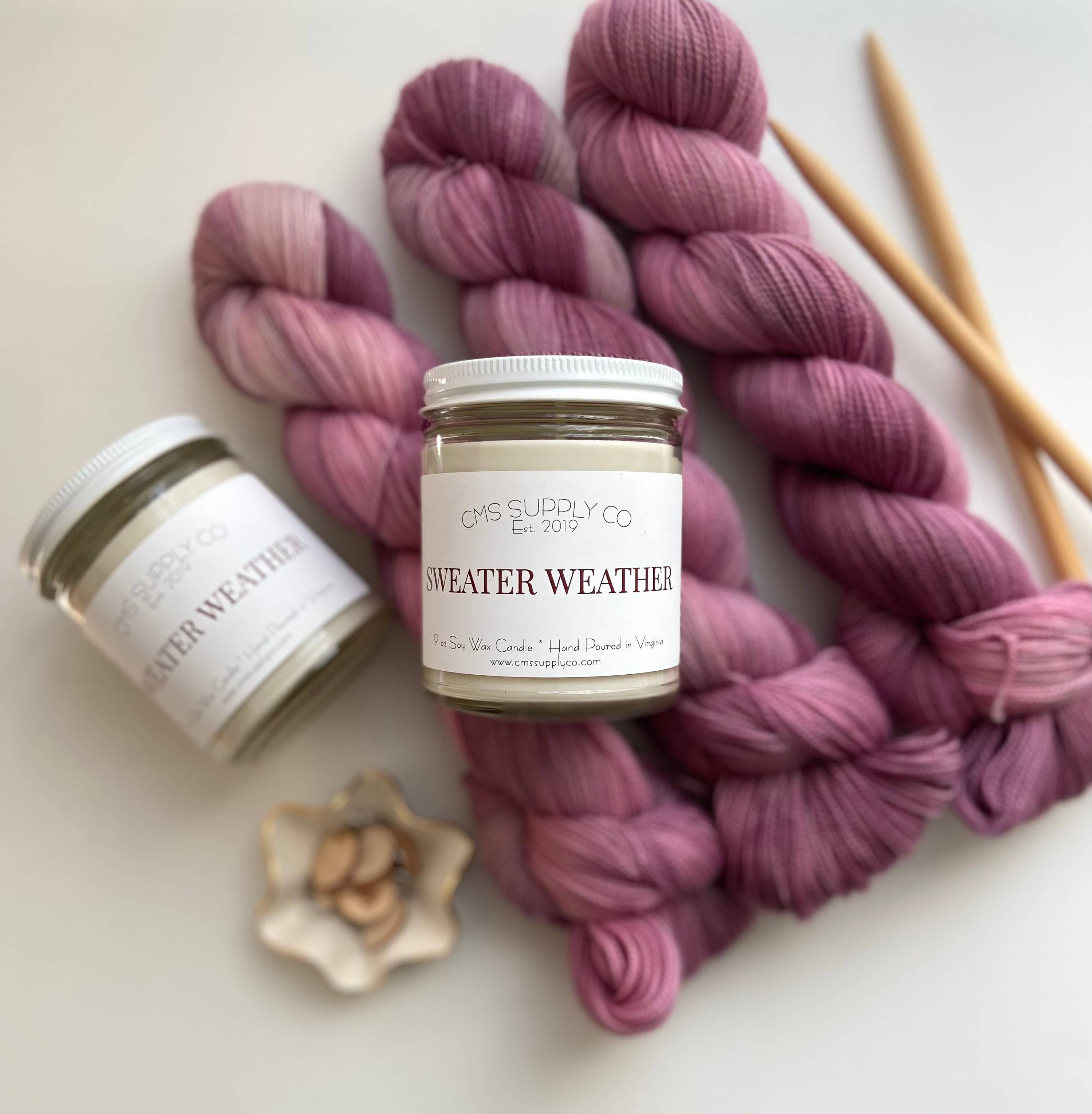 CMS Supply Co - Vente Fils à tricoter - Couleur Sweater Weather - Fil teint à la main - Plusieurs bases4