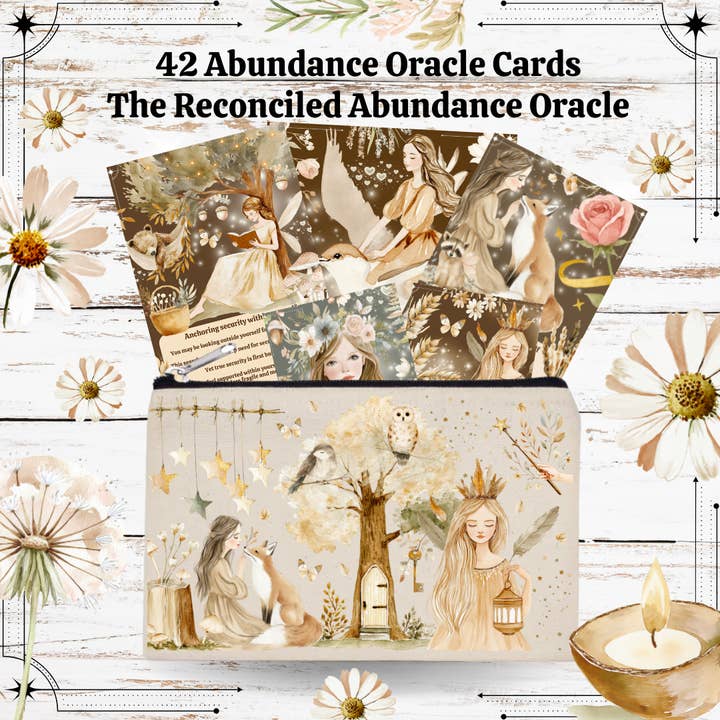 Abundance Oracle Deck – 42 Oracle Cards for wholesale by Les Moonettes