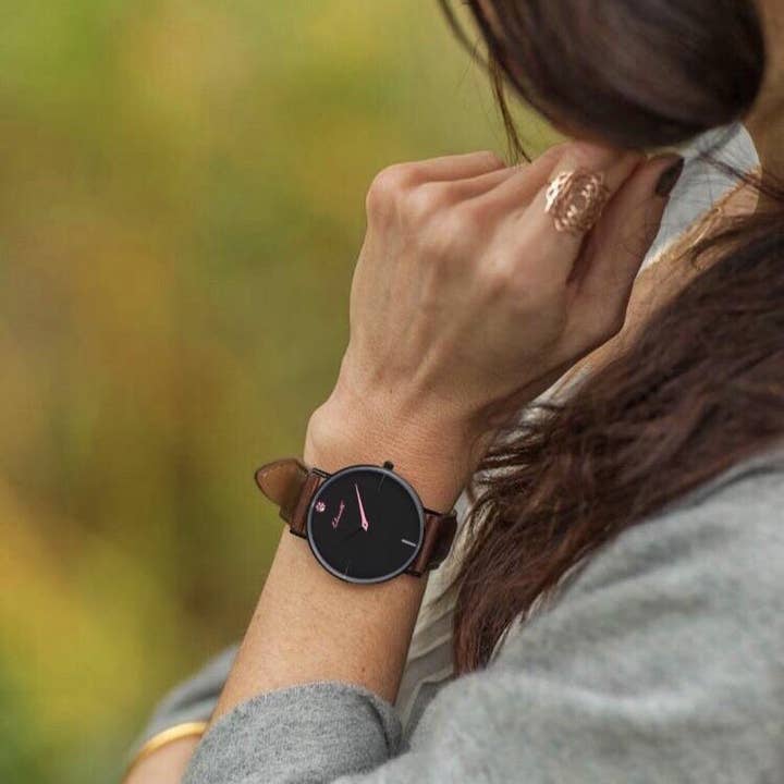 Element Watch Company - Wholesale Wrist Watch - Women's - Strength 36 Mahogany Womens Brown Leather Watch2