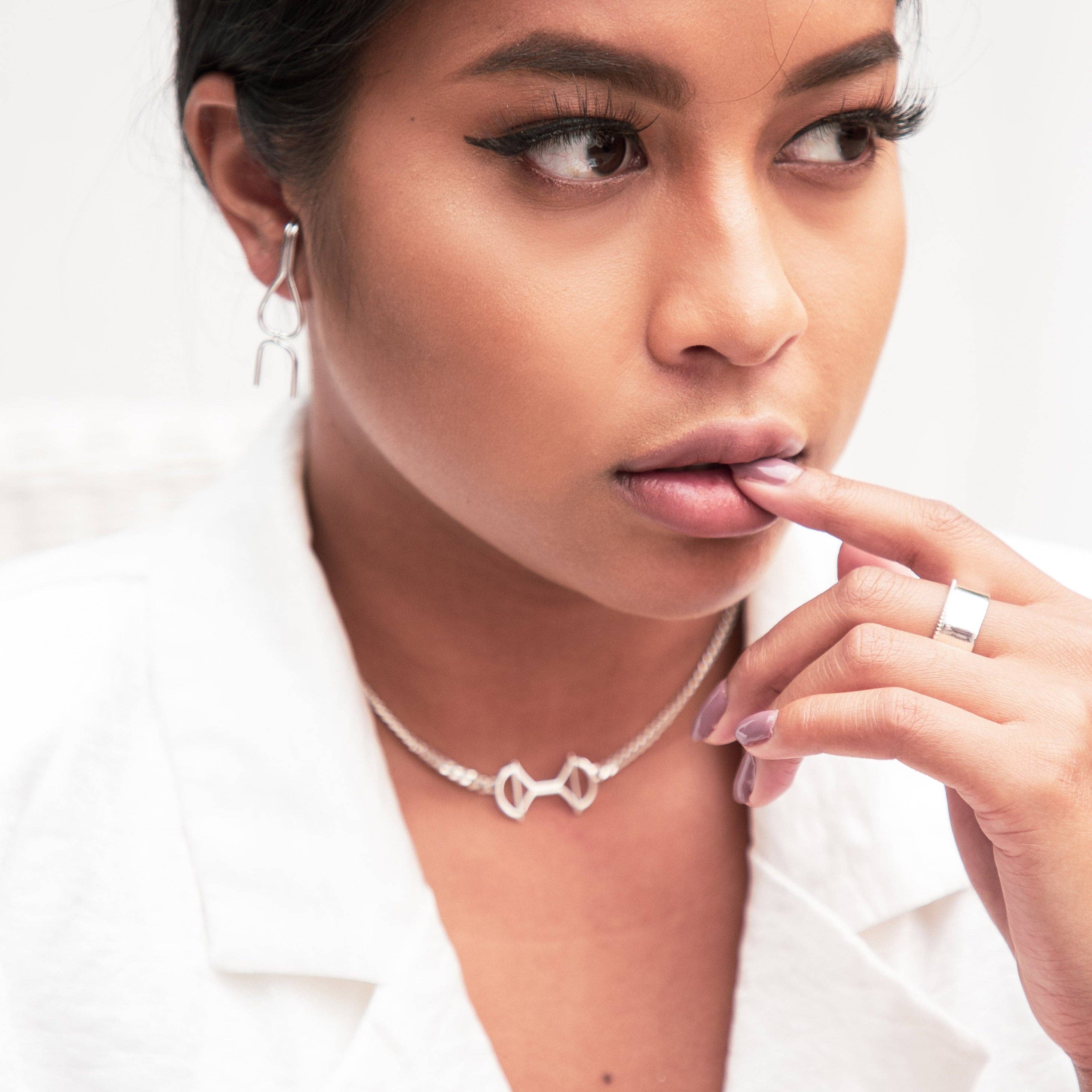 Shop Lausanne - Wholesale Pendant/Charm Necklace - Lock Link Necklace Silver1